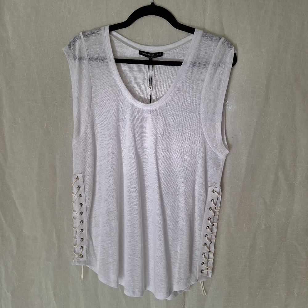 Generation Love White Sheer Women's Top